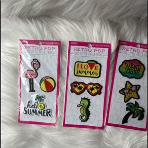 Retro pop summer fun new with tags appliqué patches. Lot  of three packages